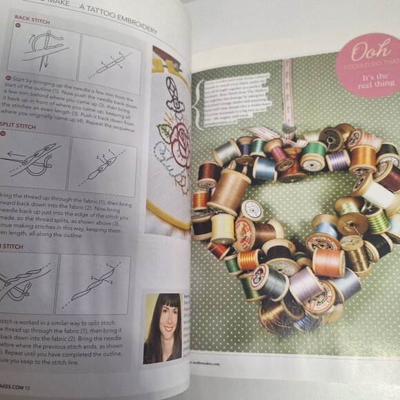 Mollie Makes Issue 10 Handmade UK Craft Magazine 2012 Sweet Home Ribbon - Picture 4 of 11